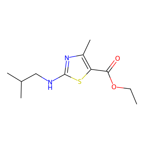 Ethyl 2-(isobutylamino)-4-methylthiazole-5-carboxylate structure