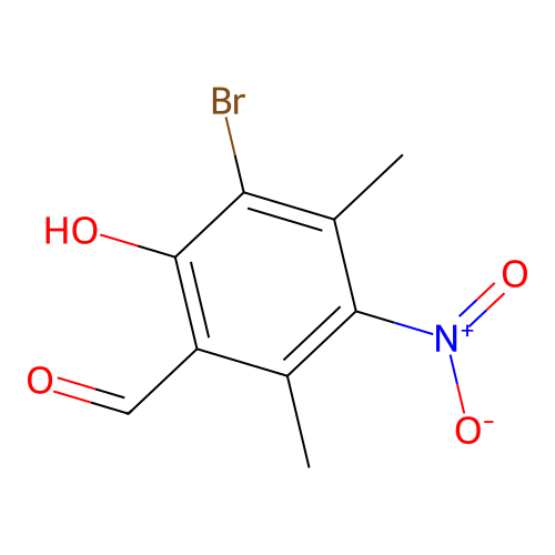 3-Bromo-2-hydroxy-4,6-dimethyl-5-nitro-benzaldehyde structure