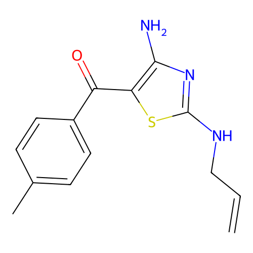 (2-(Allylamino)-4-aminothiazol-5-yl)(p-tolyl)methanone structure