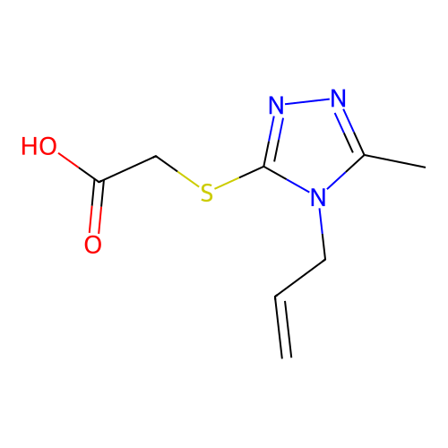 (4-Allyl-5-methyl-4H-[1,2,4]triazol-3-ylsulfanyl)-acetic acid structure