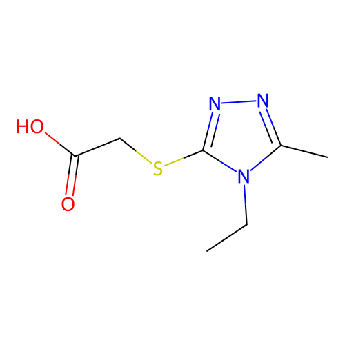 (4-Ethyl-5-methyl-4H-[1,2,4]triazol-3-ylsulfanyl)-acetic acid structure