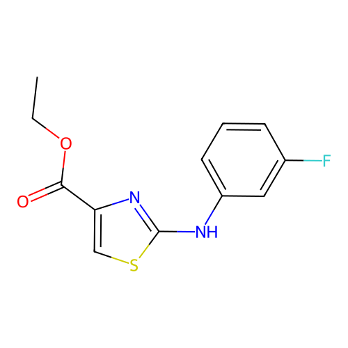 Ethyl 2-((3-fluorophenyl)amino)thiazole-4-carboxylate structure
