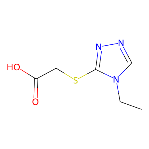 2-((4-Ethyl-4H-1,2,4-triazol-3-yl)thio)acetic acid structure