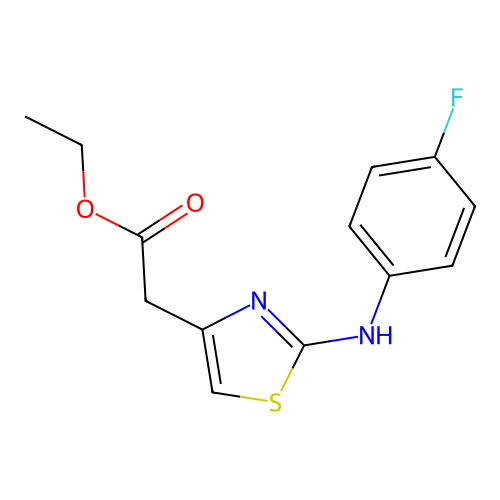 Ethyl [2-(4-Fluoro-phenylamino)-thiazol-4-yl]-acetate structure