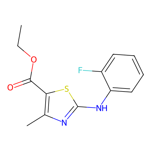 Ethyl 2-[(2-fluorophenyl)amino]-4-methyl-1,3-thiazole-5-carboxylate structure