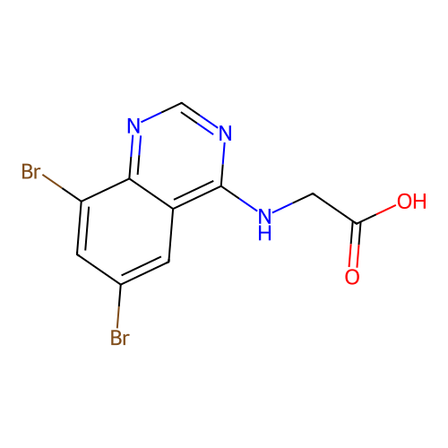 2-[(6,8-dibromoquinazolin-4-yl)amino]acetic Acid structure
