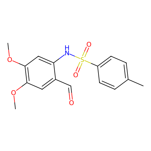 N-(2-formyl-4,5-dimethoxyphenyl)-4-methylbenzenesulfonamide structure