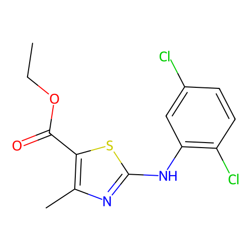 Ethyl 2-((2,5-dichlorophenyl)amino)-4-methylthiazole-5-carboxylate structure