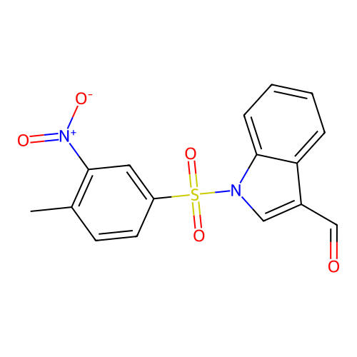 1-((4-Methyl-3-nitrophenyl)sulfonyl)-1H-indole-3-carbaldehyde structure