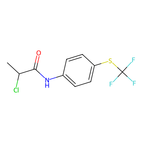 2-Chloro-N-(4-trifluoromethylsulfanyl-phenyl)-propionamide structure