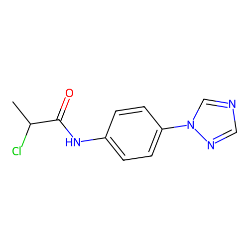 2-Chloro-N-(4-[1,2,4]triazol-1-yl-phenyl)-propionamide structure