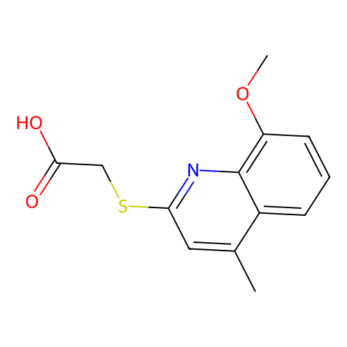 2-((8-Methoxy-4-methylquinolin-2-yl)thio)acetic acid structure