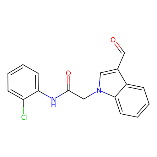 N-(2-Chlorophenyl)-2-(3-formyl-1H-indol-1-yl)acetamide structure