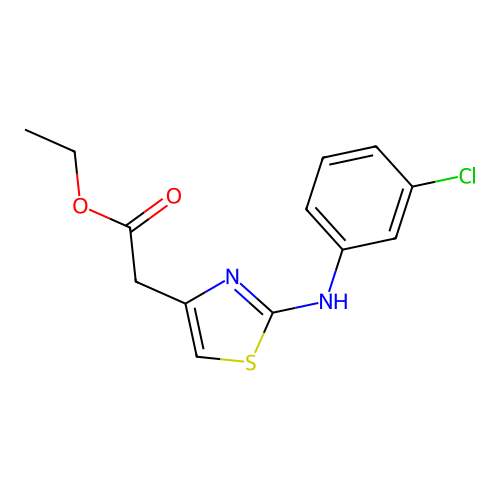 Ethyl 2-(2-((3-chlorophenyl)amino)thiazol-4-yl)acetate structure