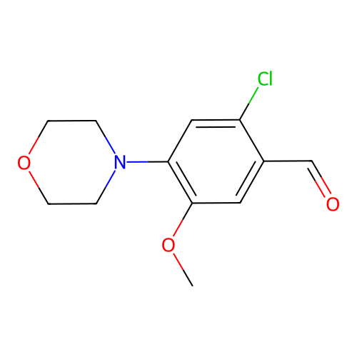 2-Chloro-5-methoxy-4-morpholin-4-yl-benzaldehyde structure