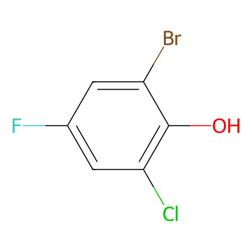 2-Bromo-6-chloro-4-fluorophenol structure