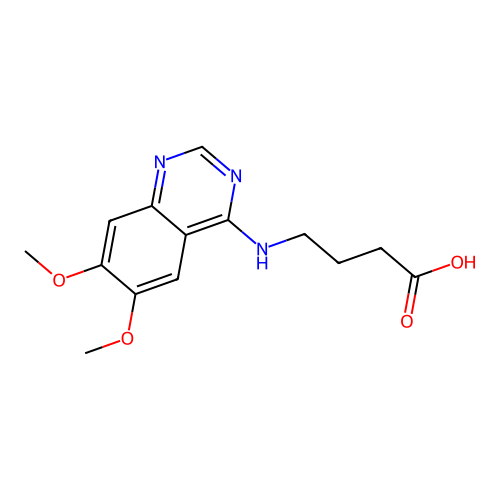 4-((6,7-Dimethoxyquinazolin-4-yl)amino)butanoic acid structure