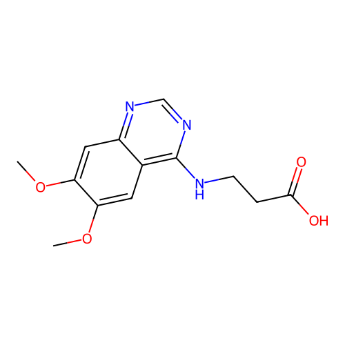 3-((6,7-Dimethoxyquinazolin-4-yl)amino)propanoic acid structure