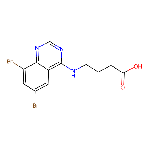4-[(6,8-dibromoquinazolin-4-yl)amino]butanoic Acid structure
