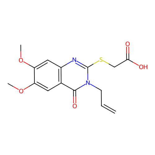 2-((3-Allyl-6,7-dimethoxy-4-oxo-3,4-dihydroquinazolin-2-yl)thio)acetic acid structure
