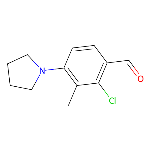 2-Chloro-3-methyl-4-(pyrrolidin-1-yl)benzaldehyde structure