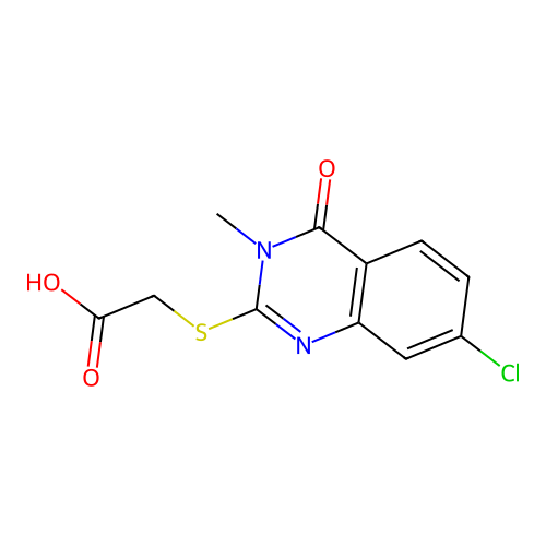 2-((7-Chloro-3-methyl-4-oxo-3,4-dihydroquinazolin-2-yl)thio)acetic acid structure