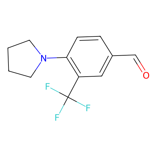 4-Pyrrolidin-1-yl-3-trifluoromethyl-benzaldehyde structure