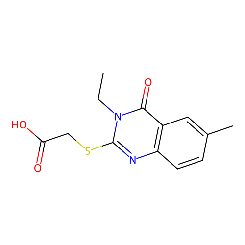 2-((3-Ethyl-6-methyl-4-oxo-3,4-dihydroquinazolin-2-yl)thio)acetic acid structure