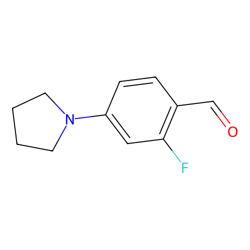 2-Fluoro-4-pyrrolidin-1-ylbenzaldehyde structure