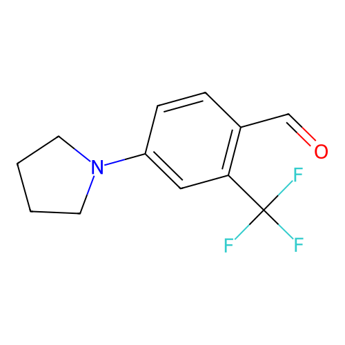 4-(Pyrrolidin-1-yl)-2-(trifluoromethyl)benzaldehyde structure