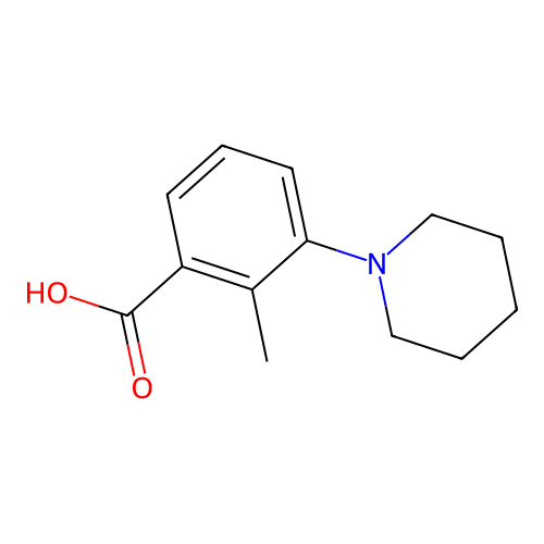 2-Methyl-3-(1-piperidinyl)benzoic Acid structure