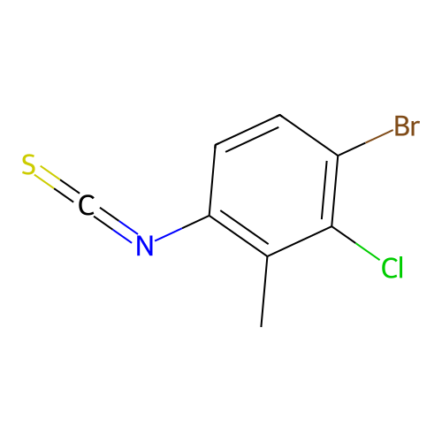 4-Bromo-3-chloro-2-methylphenylisothiocyanate structure
