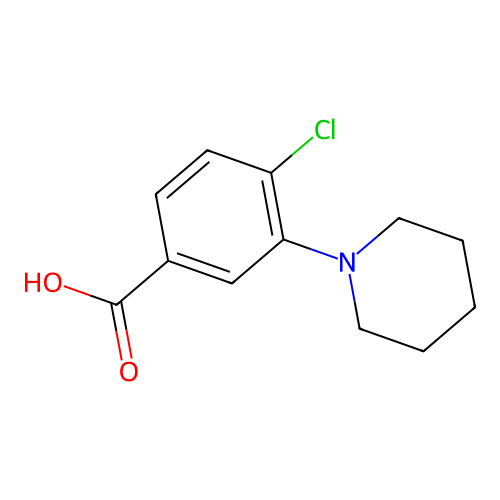 4-Chloro-3-piperidin-1-yl-benzoic acid structure