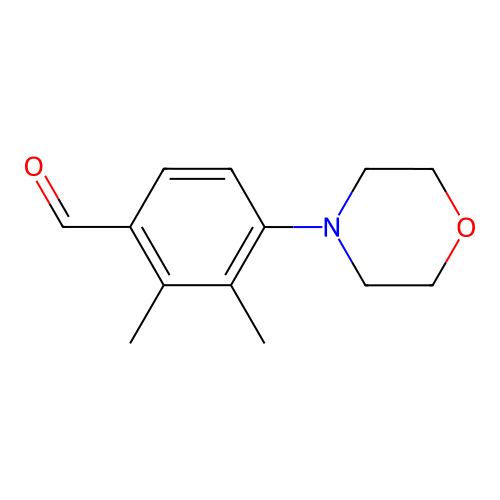 2,3-Dimethyl-4-(4-morpholinyl)benzaldehyde structure