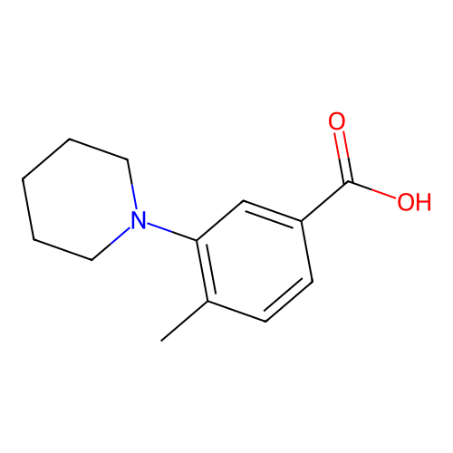 4-Methyl-3-piperidin-1-yl-benzoic acid structure