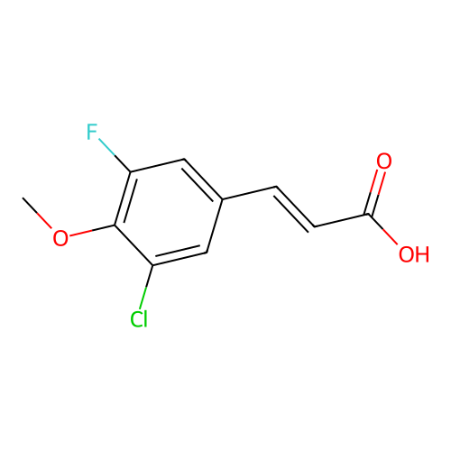 3-(3-chloro-5-fluoro-4-methoxy-phenyl)prop-2-enoic Acid structure