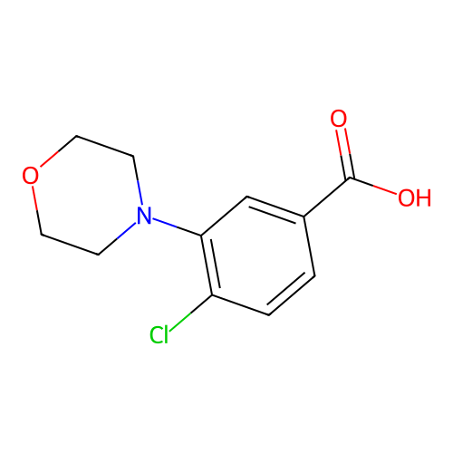 4-Chloro-3-(morpholin-4-yl)benzoic acid structure