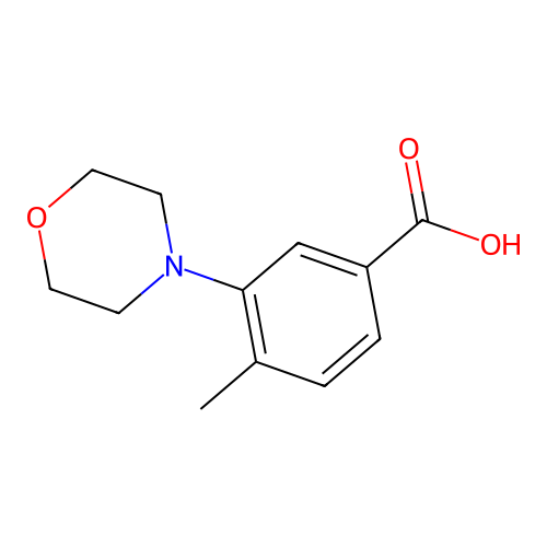 4-Methyl-3-(4-morpholinyl)benzoic acid structure