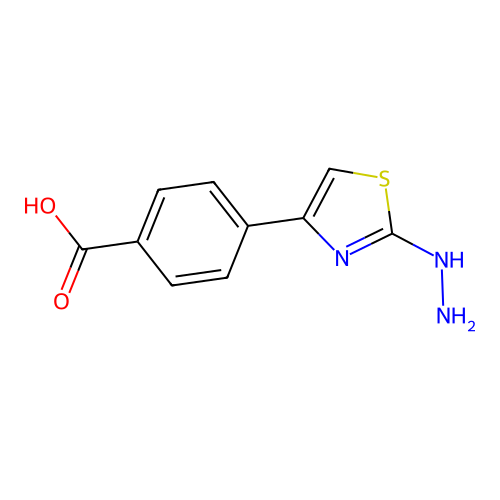 4-(2-Hydrazinyl-4-thiazolyl)benzoic acid structure