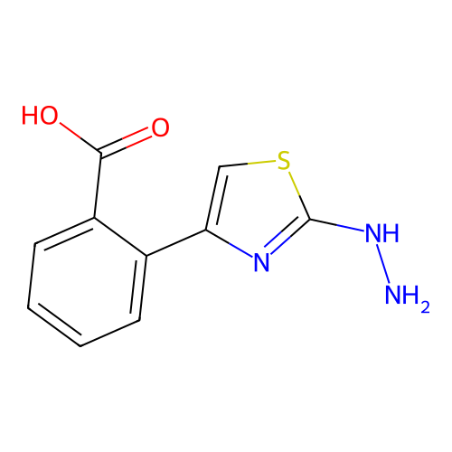 2-(2-Hydrazinyl-4-thiazolyl)benzoic acid structure