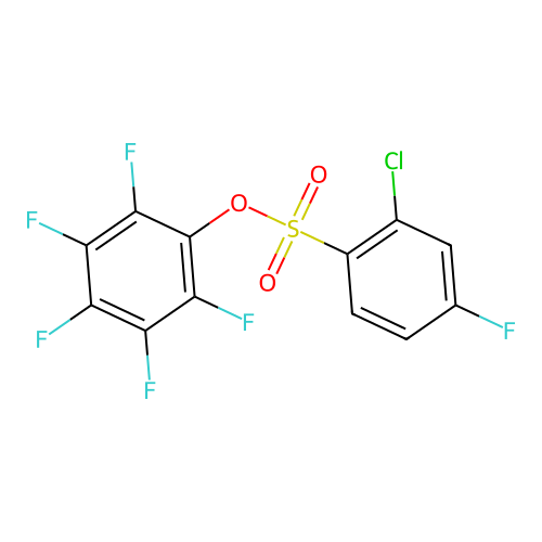2,3,4,5,6-Pentafluorophenyl 2-chloro-4-fluorobenzenesulfonate structure