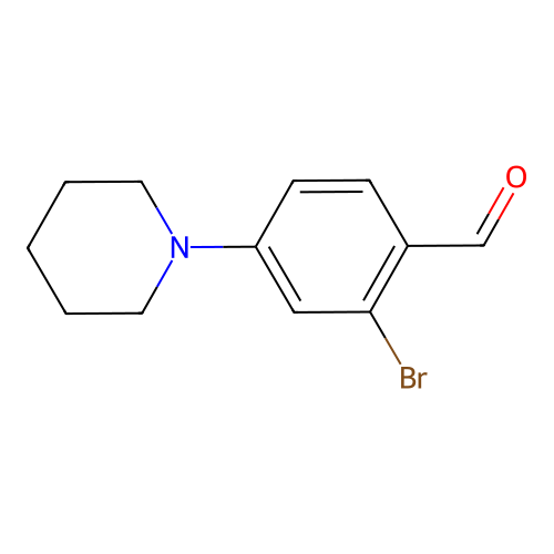 2-Bromo-4-(piperidin-1-yl)benzaldehyde structure