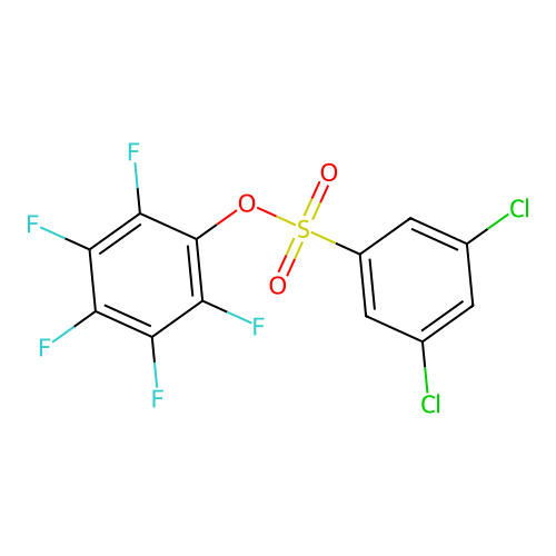 Pentafluorophenyl 3,5-dichloro-benzenesulfonate structure