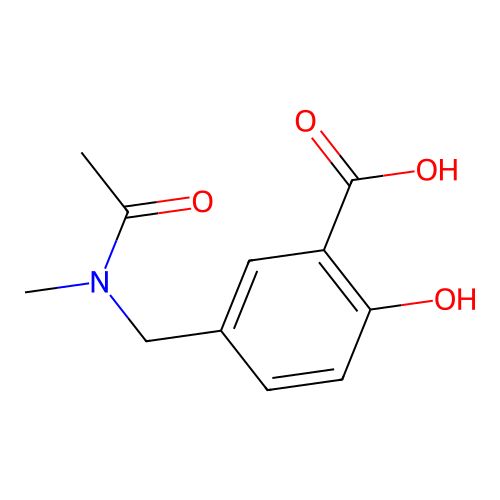 5-[(Acetylmethylamino)methyl]-2-hydroxybenzoic acid structure