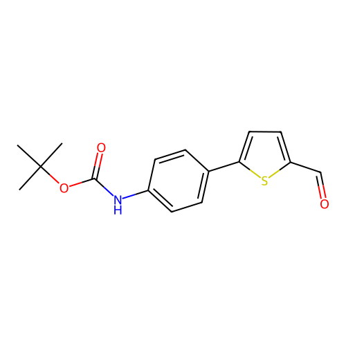 tert-Butyl (4-(5-formylthiophen-2-yl)phenyl)carbamate structure
