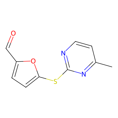 5-(4-Methylpyrimidin-2-yl)sulfanylfuran-2-carbaldehyde structure