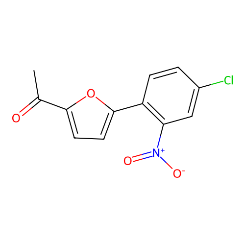1-(5-(4-Chloro-2-nitrophenyl)furan-2-yl)ethanone structure