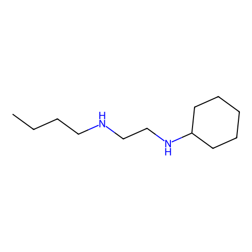 n-Butyl-n'cyclohexyl ethylenediamine structure
