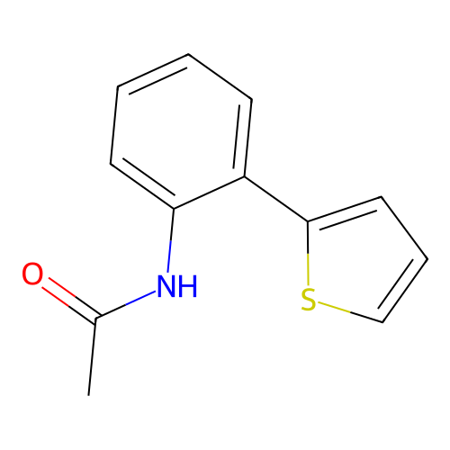 N-[2-(2-Thienyl)phenyl]acetamide structure