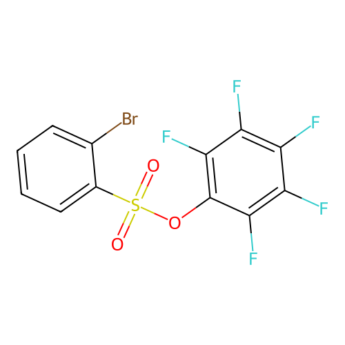 Pentafluorophenyl 2-bromo-benzenesulfonate structure